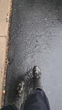 Juego de lluvia en botas
