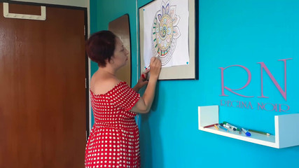 Regina Noir: Indian nudist painting Indian pattern - Mandala. Relax music. Naked art...
