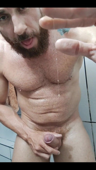 A Handjob with Plenty of Cum Dripping From This Cock