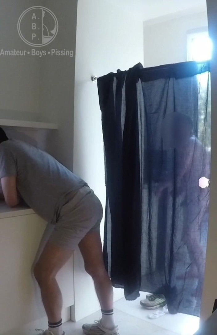 AmateurBoysPissing: 2 Amateur Boys Messing Around in the Kitchen and Pissing...