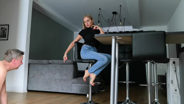 Goddess Lena: My Sweat - Eating Foot Slave