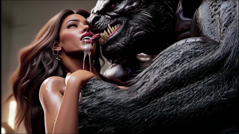 Ai Babes (Trans): Asmr - монстр на дівчині, дії язиком