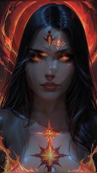 Shadow Assassin Warrior Kobieta z Jet Black Hair i Amber Eyes Dark Fantasy Portrait Ai Art Slideshow