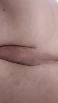 Anal masturbation with the sausage