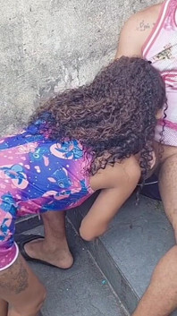 Picking up My Stepdaughter on the Stairs 100% Anal