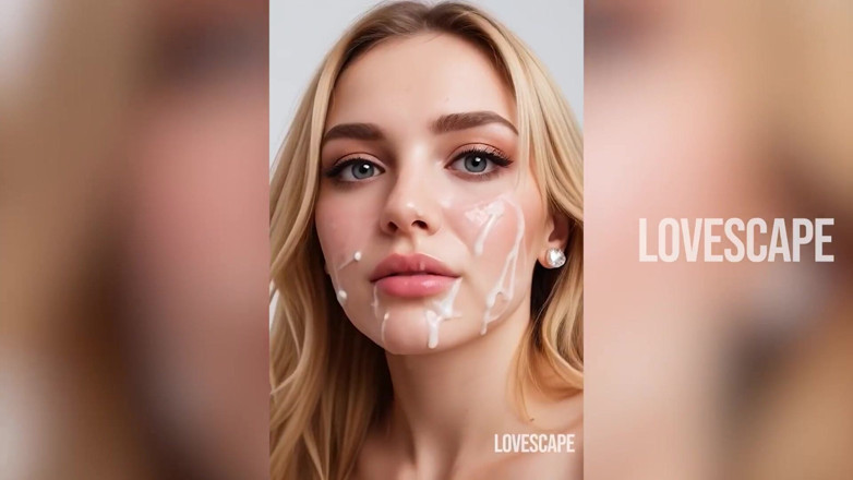 Lovescape: Blonde pancutan blowbang - tersedak sehingga dia pecah