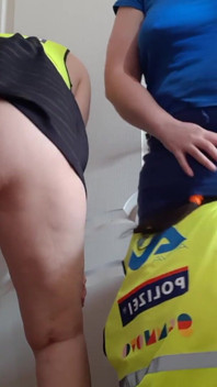 I Cum in a Police MILF's Mouth While Another One Masturbates Nearby