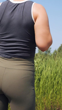 118. Let's Go for a Walk in the Fresh Air? Follow Me and Jerk off to My Butt in Shorts, My Legs and My Nipples.