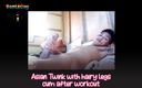Rent A Gay Productions: Twink asiatico con gambe pelose sborra dopo l&amp;#039;allenamento
