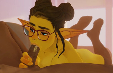 Velvixian_2D: Roztomilá gnome dívka kouří (bez zvuku)