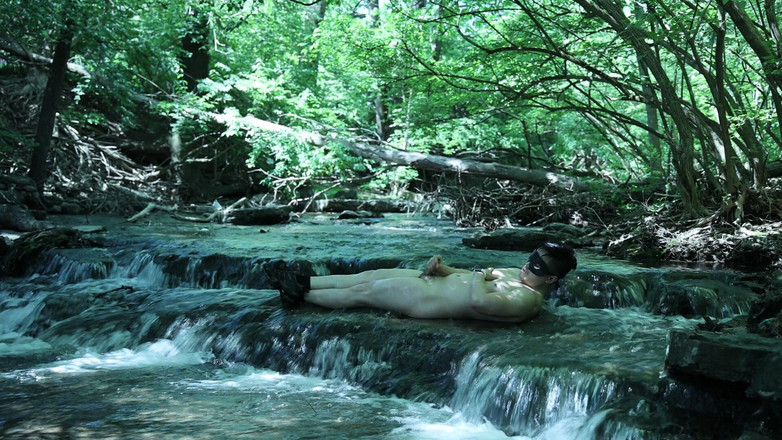 barenakedboy: Flexing by the Waterfall, Trying to Sneak a Little Private...