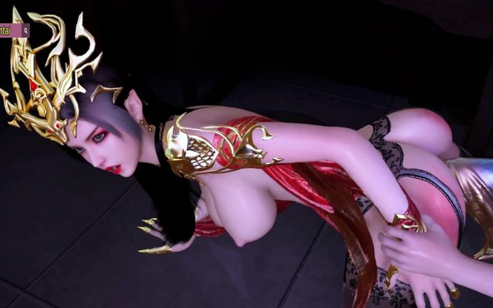 Soiyu Hentai: Nữ hoàng Medusa và Feng Qing Yi quyến rũ - hoạt...