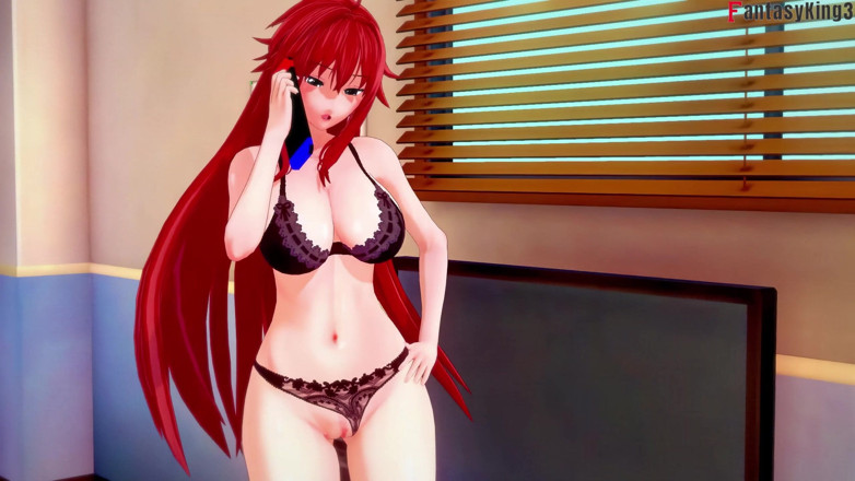 Fantasy king: Rias Gremory pleacă așa că Akeno îmi oferă o masturbare între țâțe - Dxd...