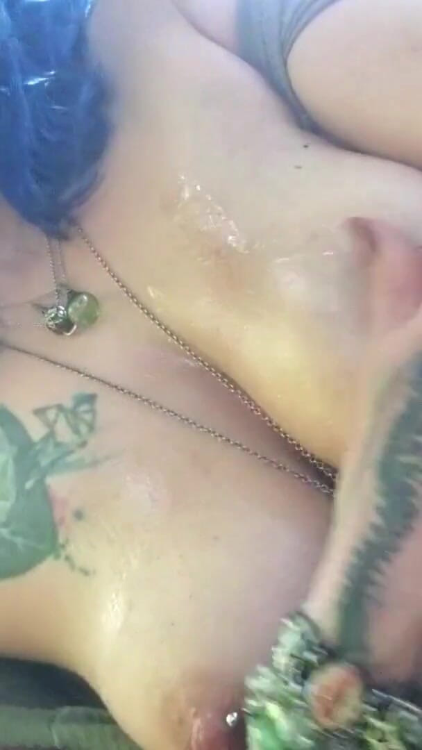 Oiled Tits Big Pierced Nipples in the Woods (Mania pigmilk)