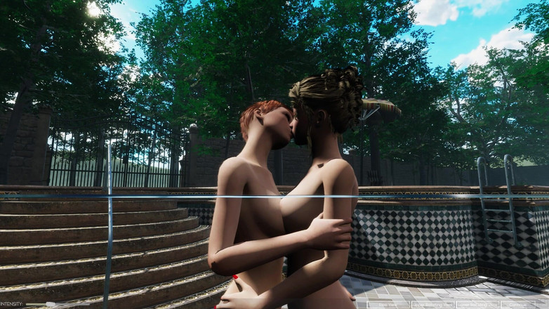 LustSaga: Angels awakening 12 - nuoto nudo e lesbiche scena in una piscina...
