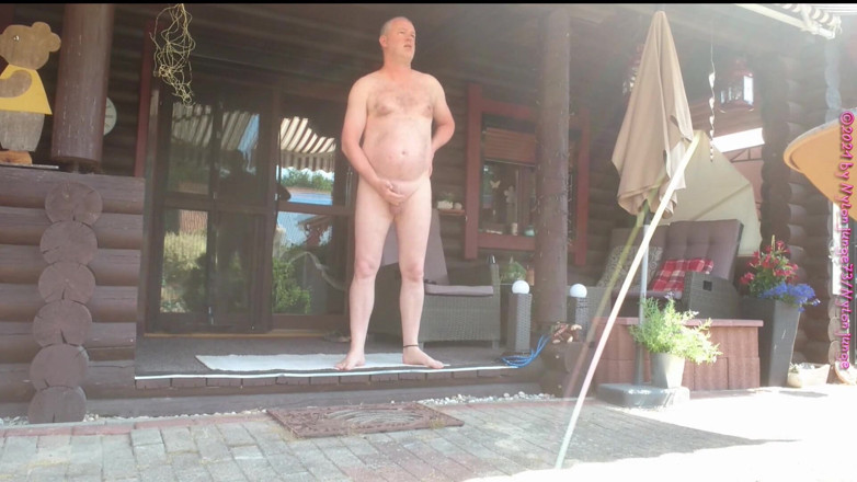 Carmen_Nylonjunge: Naturism in the front yard 1