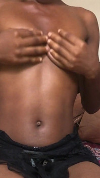 Sexy Ebony Teen Small Tits in See Through Top