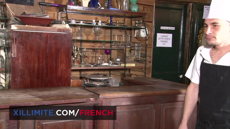 French girls at work: The cook fucks the sexy dancer of the restaurant