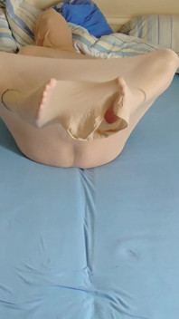 Naakte test vóór panty voor volledig lichaam