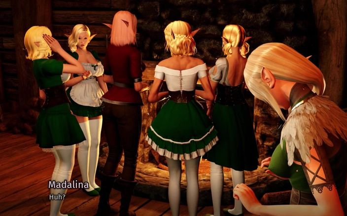 Porny Games: O casă în rift v0.5.3 r2 - Sex în grup cu 4 barmani elfi (3)