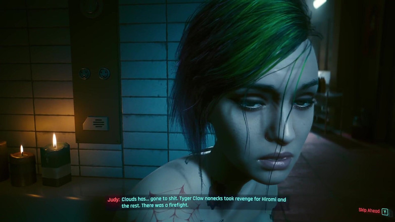 LewdArcade: Cyberpunk 2077 Judy - scenă sexuală - Joc porno cu scenă de piramidă