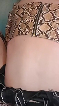 Wearing Snakeskin Pvc and Taking the Python Xl Double Ended Dildo All Inside Me Extreme Anal