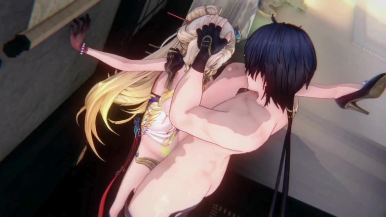 NSFWOtaku: Wuthering Waves - Yangyang &amp;suisui se aproximam com Rover 3D Hentai Animation
