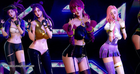 3D-Hentai Games: BlackPink - Zabawa z ogniem seksowny striptiz KDA Ahri Akali