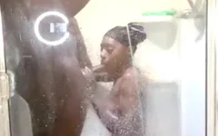 Snaeaking in My Ebony Stepsisters Shower