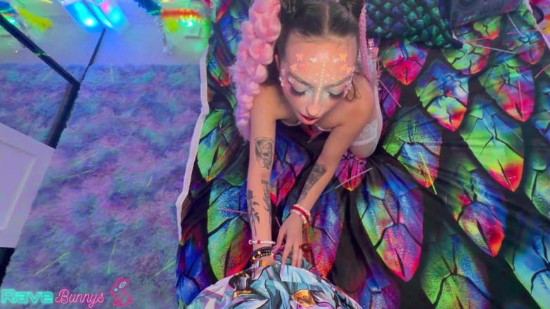 Rave Bunnys: Brian Pumps Scarlett Full of Cum While Glowsticks Light Her...