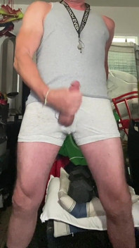 Jockdad87 Is Horned up in Gray Underwear
