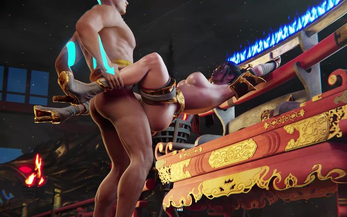Game of Lust 3D: Busty 3d azula thổi kèn và đụ
