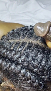 Hair Fetish for Ebony Teen Receiving Cum