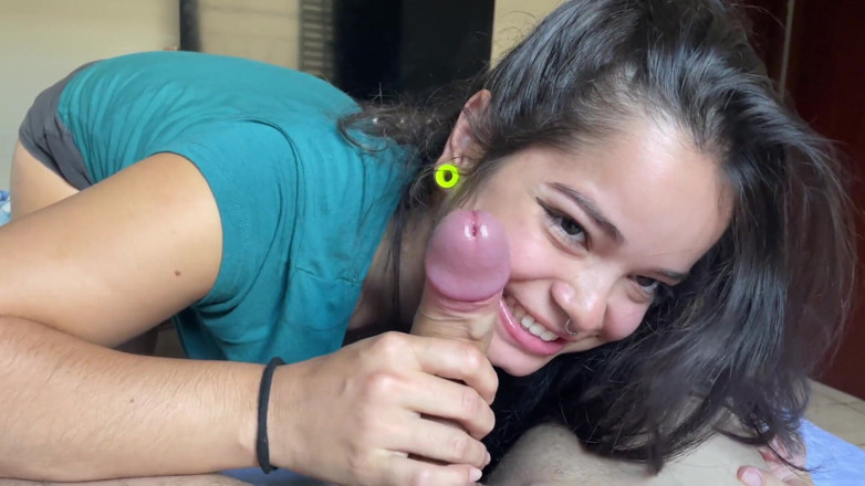 Wellington Ribeiro: Slutty Brunette with Hard Tits Gives a Deep Blowjob to...