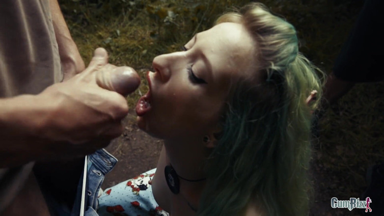 Cumbizz: Naughty college girl walks in the notorious woods full of...