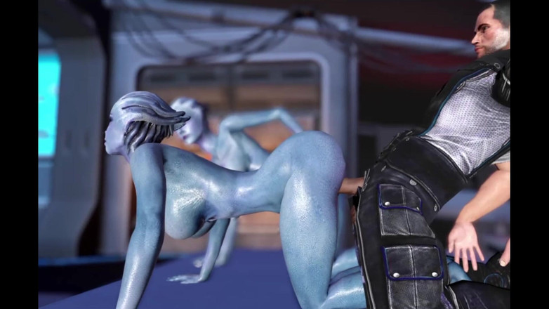 denisporco animation: Asari, gêmeas alienígenas, sexo