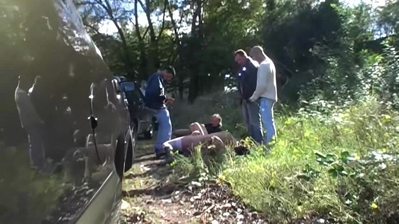 Gang Bang Germany: Slut Gets Fucked Hard in Car and Outdoor by Multiple...