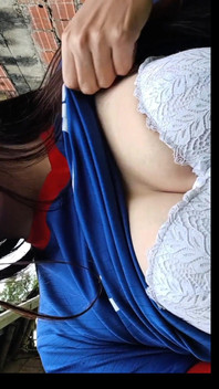 Colombian Woman Touches Her Delicious Breasts