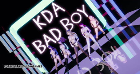 3D-Hentai Games: Червоний оксамит - поганий голий танець, арі, акалі, кайса, evelynn, seraphine kda 3d еротичний танець