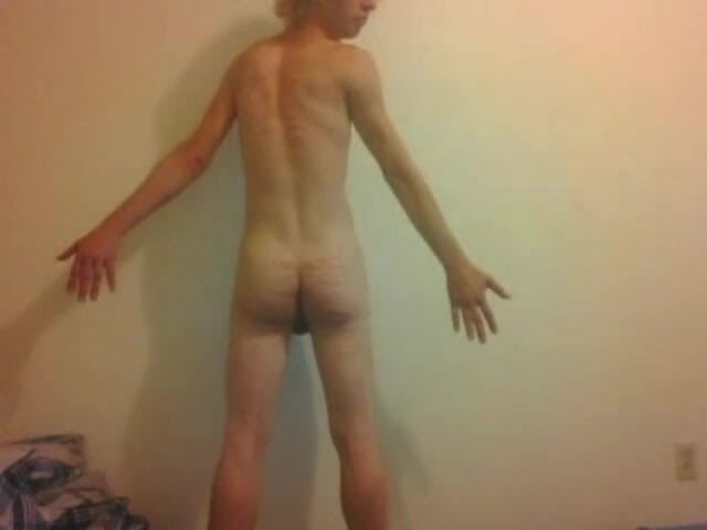 LilTaste: BDSM Naked Transgirl After Caning 40+ Times on Butt &amp; Groin W/wood...