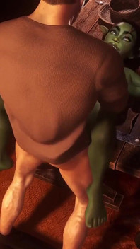 Seks z gorącą cycatą dziewczyną goblin