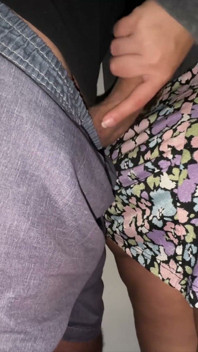 Risky! Big-assed Woman Touching a Stranger's Cock.