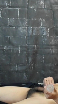 Masturbating After Work Slow Stripping, Fleshlight Lube and Cumming Hard in Bed (amateur Man)