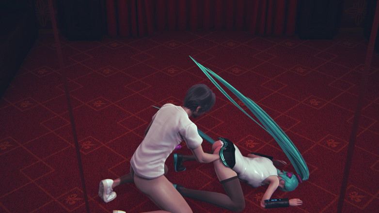 Waifu club 3D: Miku se fait baiser avec un vibromasseur jusqu'à ce qu'elle...