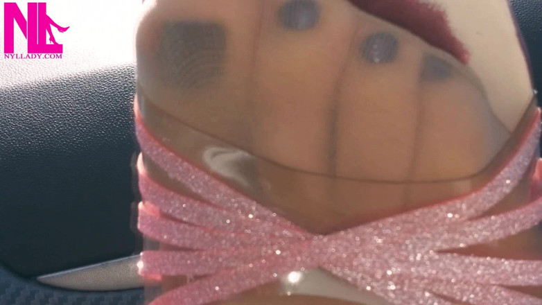 Nyllady: Dangling on the Passenger Seat in the Car