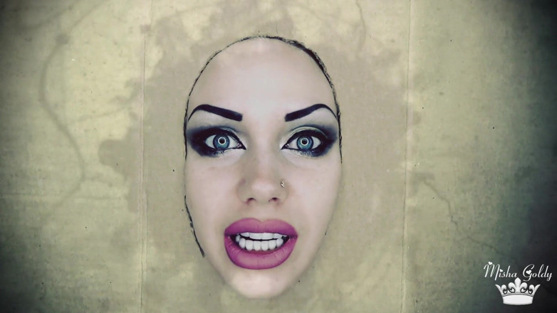 Goddess Misha Goldy: Libera la tua dea oscura dal muro joI