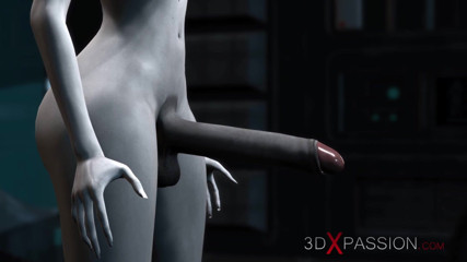 3dxpassion-transgender: Сексуальну рабиню коледжу жорстко трахає в її дупу науково-фантастична дівчина в лабораторії