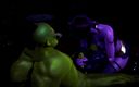 Waifu club 3D: Elf runkar av stor grön kuk