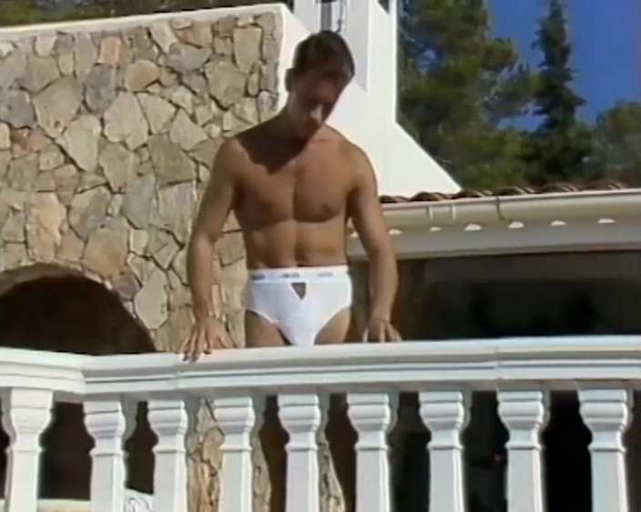 Vintage Climax: Sexy MILF is getting anally screwed by the swimming pool