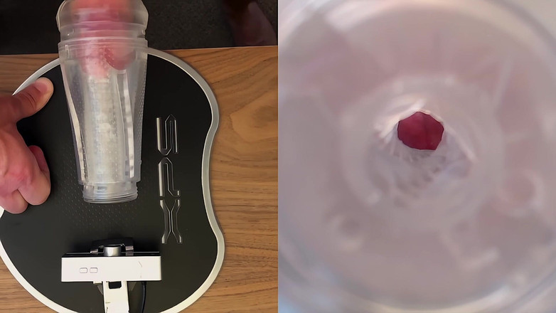 NakedFoxx: Dvojitá kamera Fleshlight šukání a intenzivní orgasmus: uvnitř epického výstřiku spermatu!